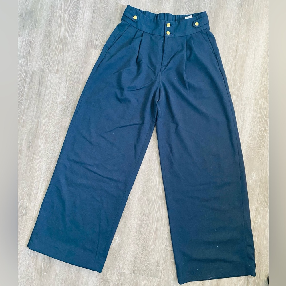 Banana Republic Dark Blue Wide-Leg Trousers